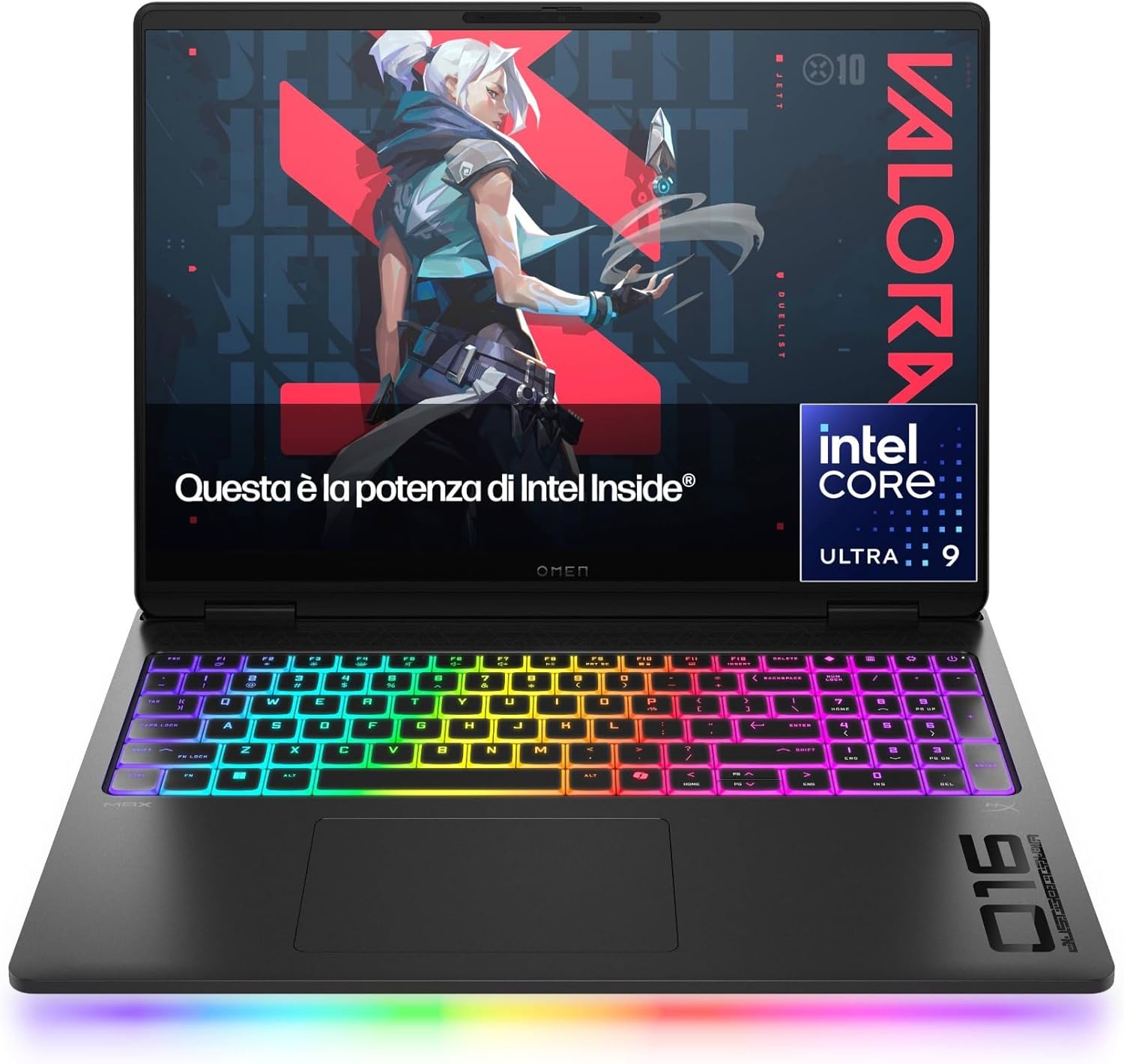 Il notebook da gaming HP OMEN MAX 16 con tastiera RGB illuminata