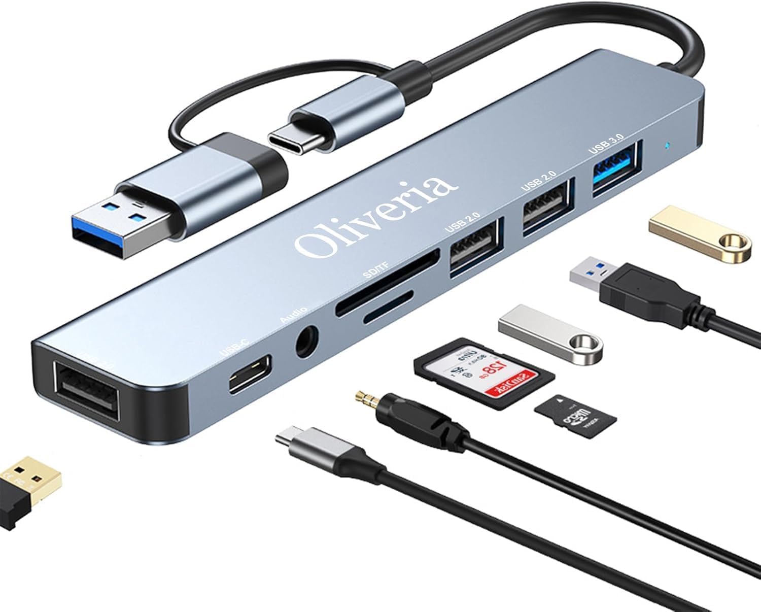 Espandi la tua connettivit� con l'hub USB-C Oliveria 8-in-2