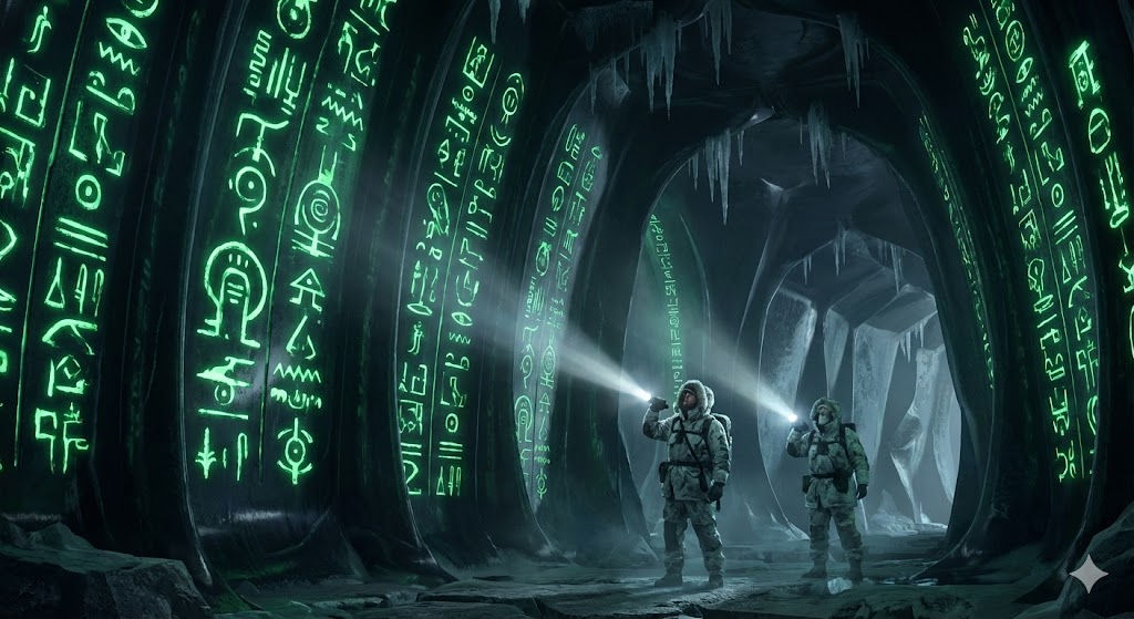 Geroglifici in una lingua sconosciuta