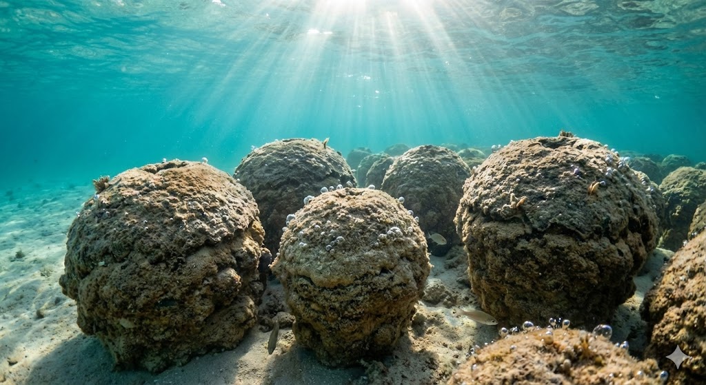 Stromatoliti di Hamelin Pool a Shark Bay Australia, le forme di vita pi� antiche della Terra ancora viventi
