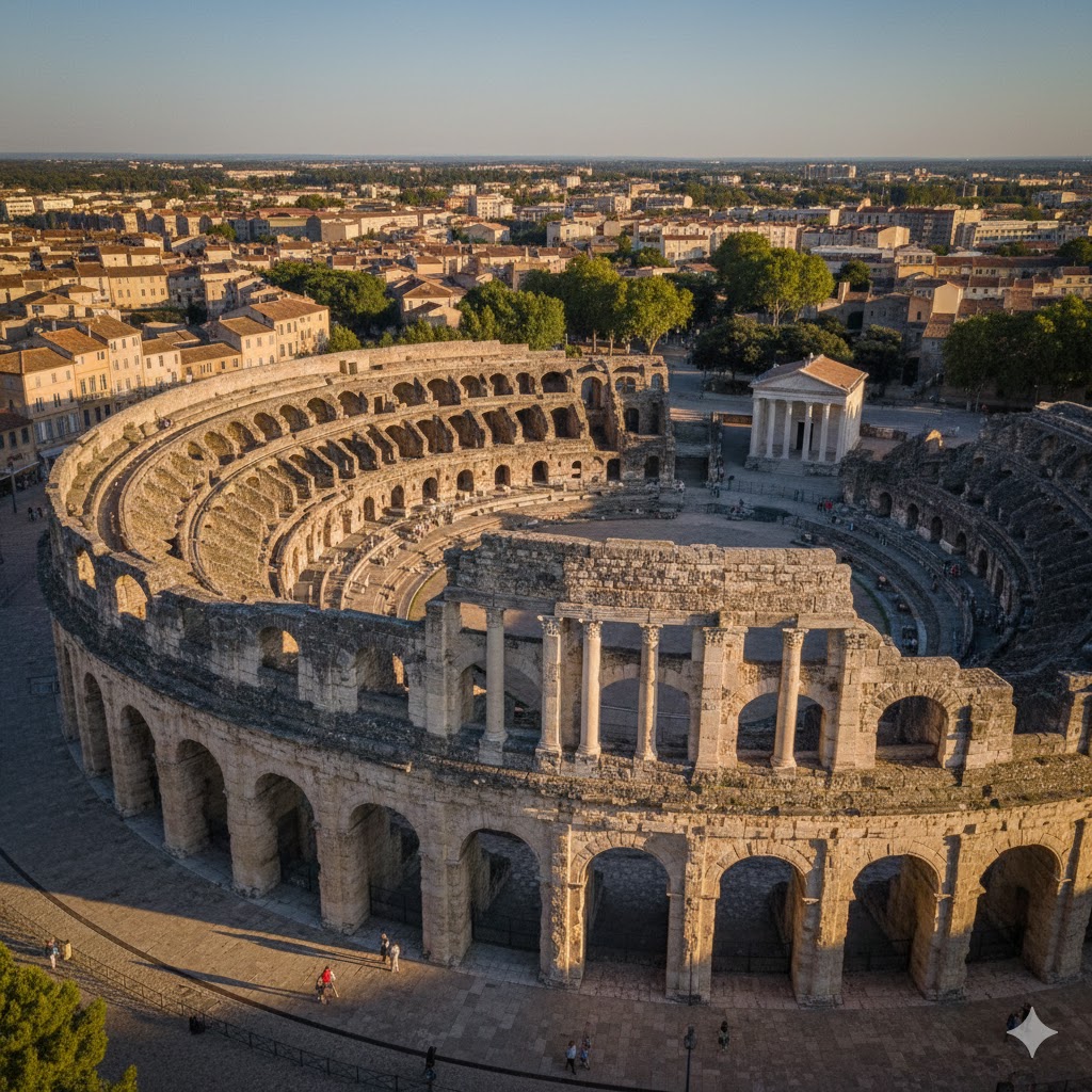 L'anfiteatro romano di Arles, la piccola Roma gallica con i suoi monumenti antichi in Provenza