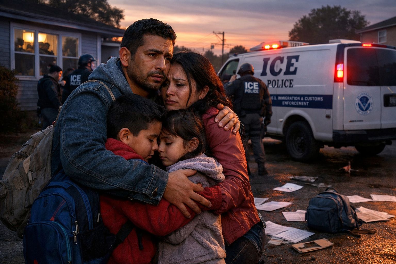 Famiglie separate e retate dell'ICE negli Stati Uniti durante le operazioni di deportazione di massa