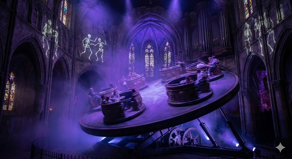 Attrazione Danse Macabre di Efteling con sistema Dynamic Motion Stage