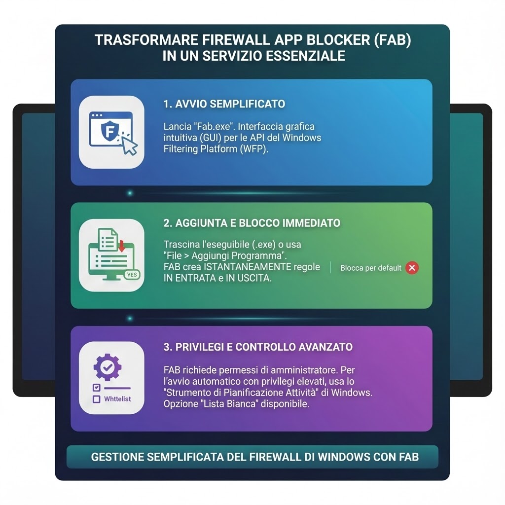 Infografica che mostra la procedura