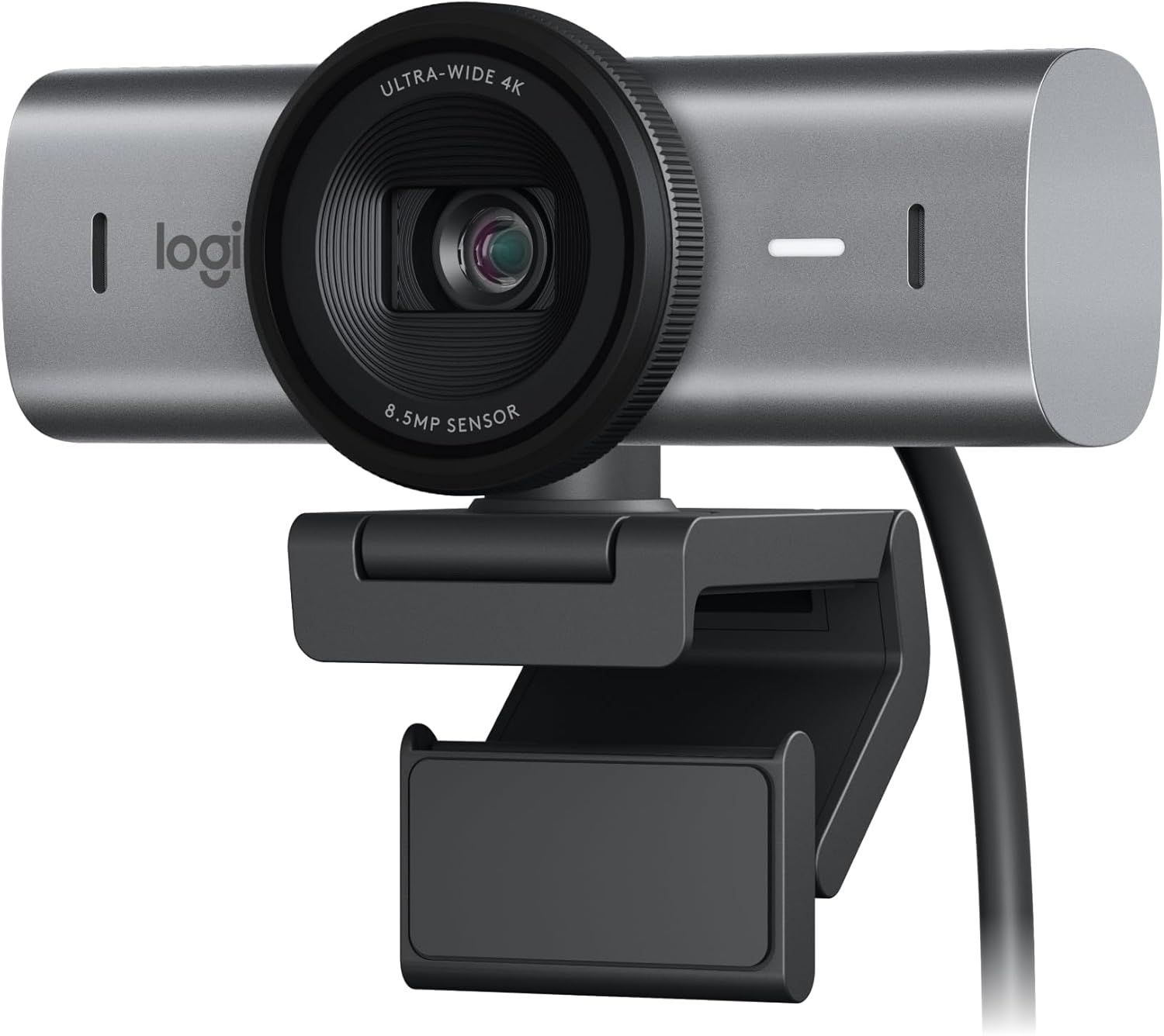 Webcam Logitech MX Brio montata su un monitor