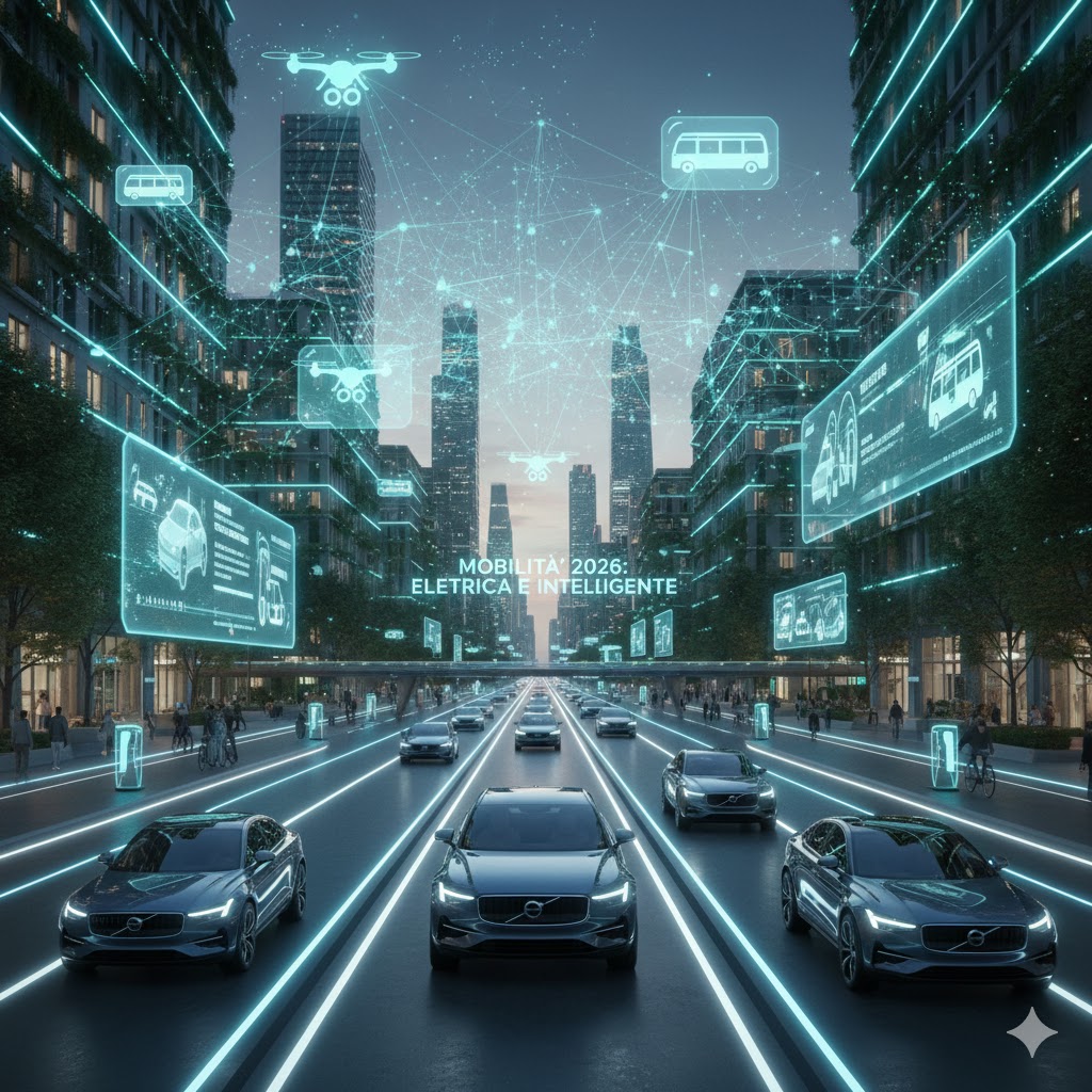 Traffico fluido in una smart city futuristica