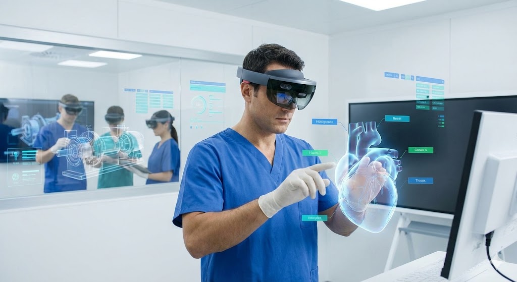 Chirurgo utilizza visore AR per training avanzato su anatomia 3D
