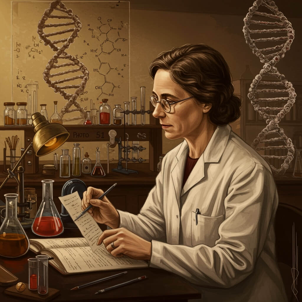 Rosalind Franklin e la sua iconica 'Foto 51' del DNA