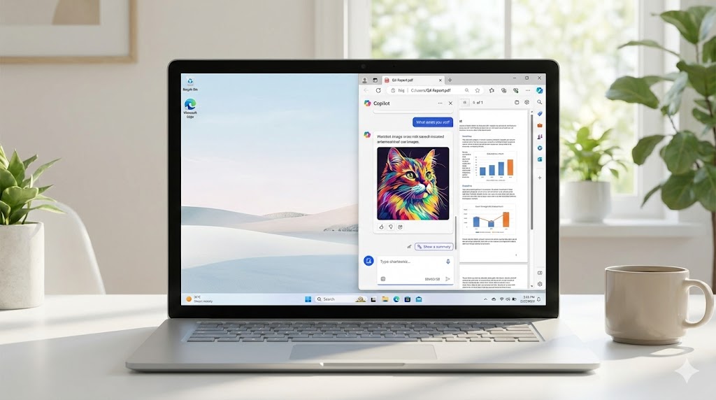 L'icona di Microsoft Copilot integrata nella barra laterale di Windows 11.
