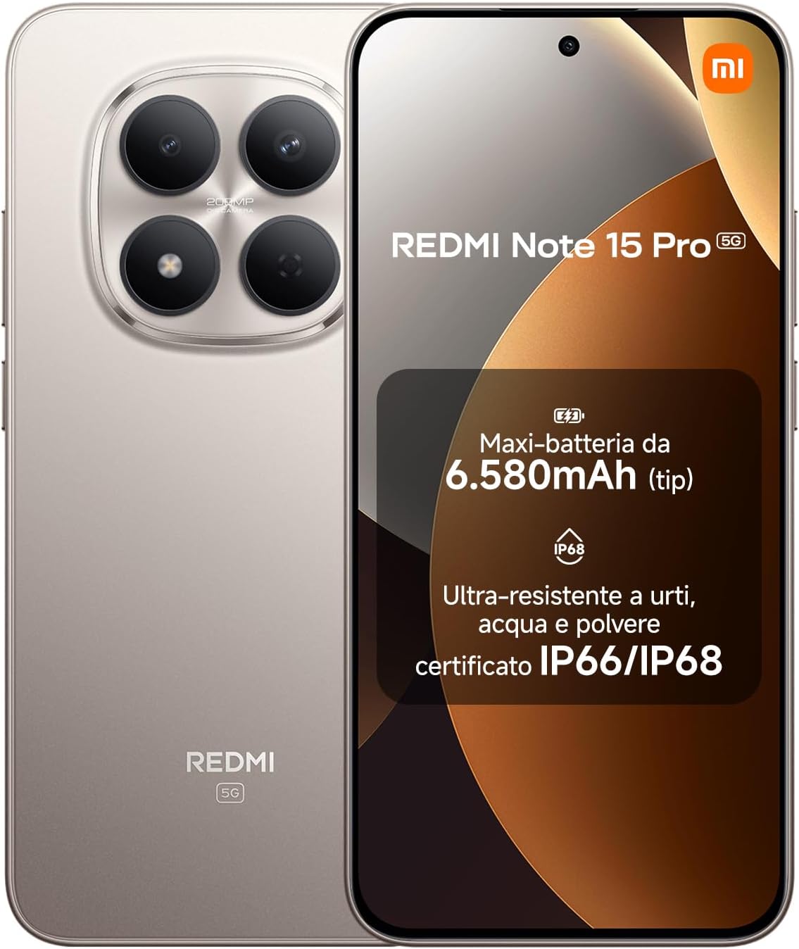 Lo smartphone Xiaomi Redmi Note 15 Pro 5G con tripla fotocamera posteriore