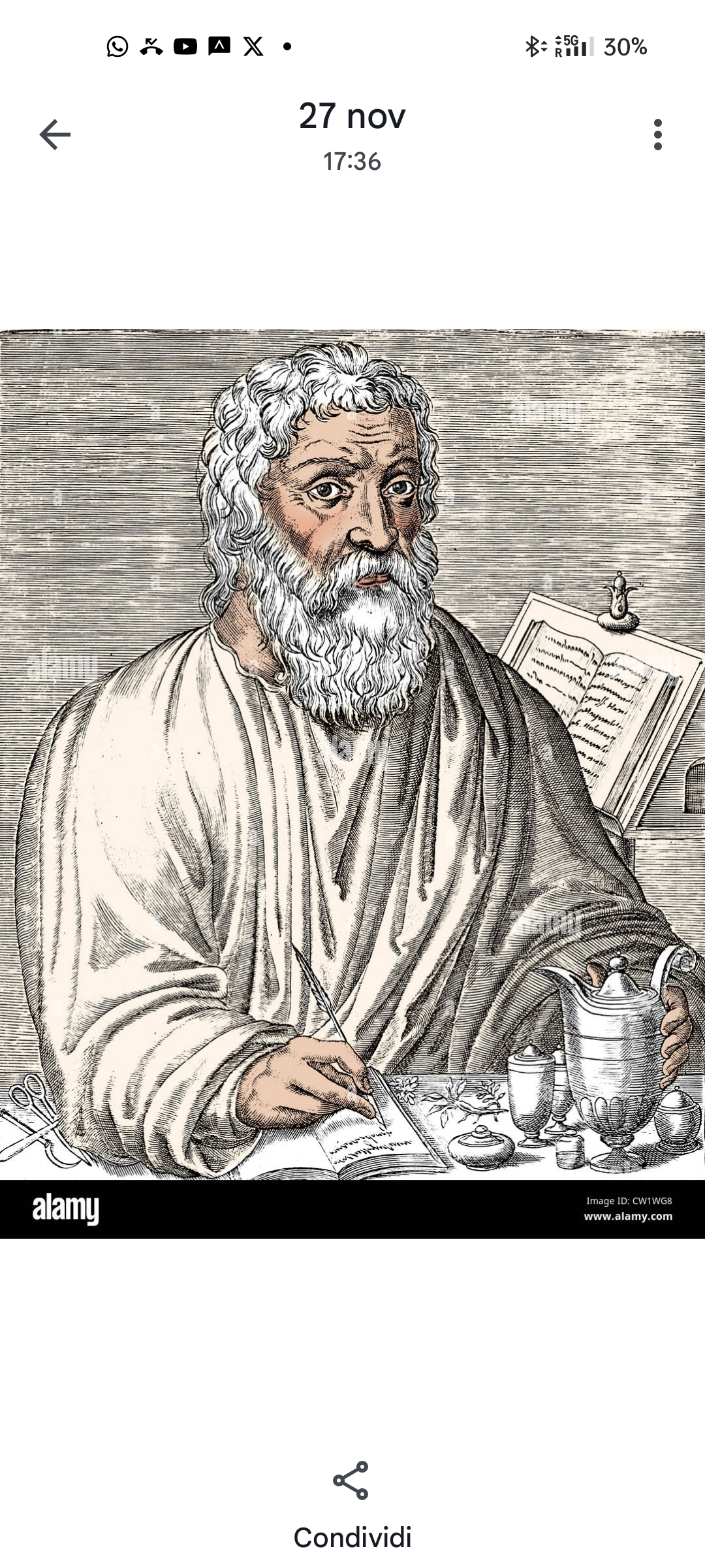 Busto di Ippocrate di Cos, padre della medicina